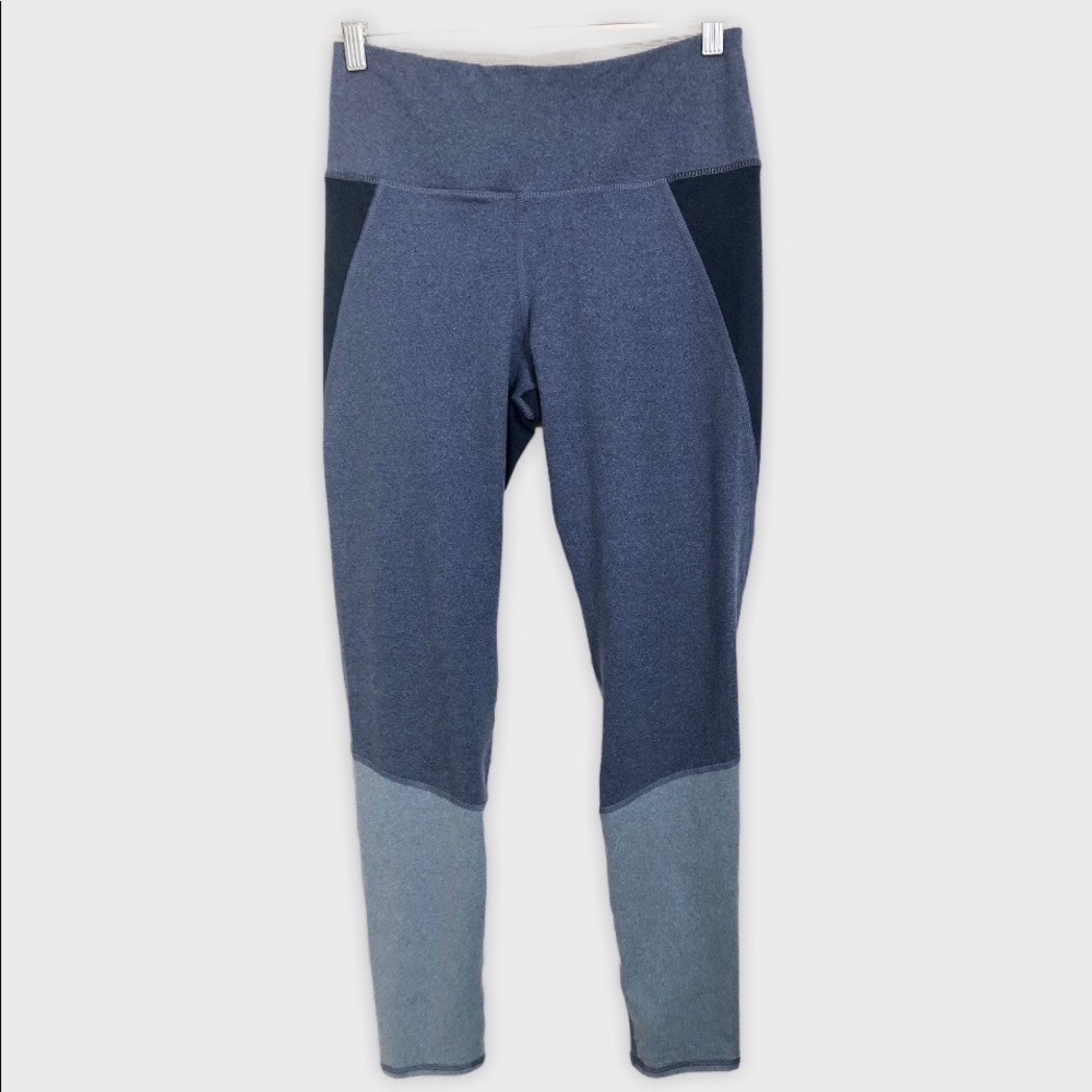Splendid Blue Colorblock High Rise Leggings